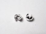 5 mm Kaschierperlen, 2 Stück Kalotten 925er Sterling Silber